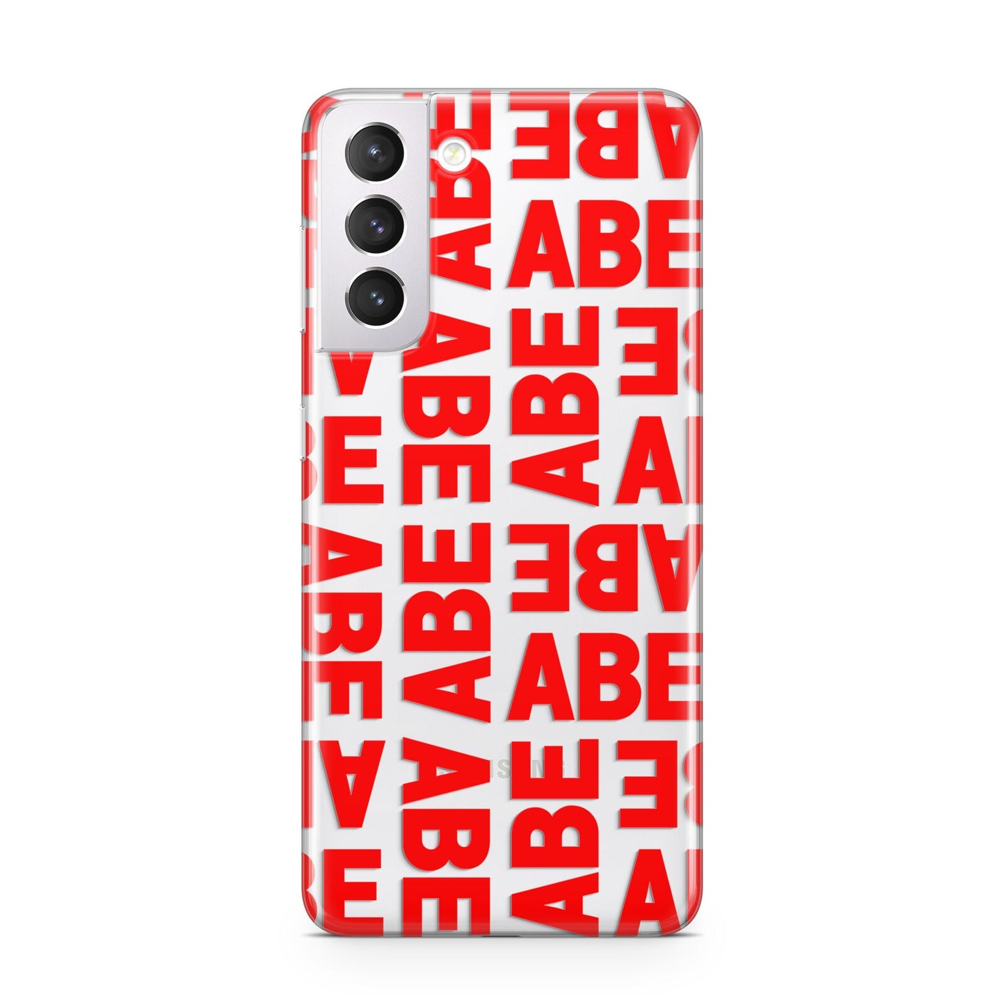 Block Red Custom Text Samsung S21 Case