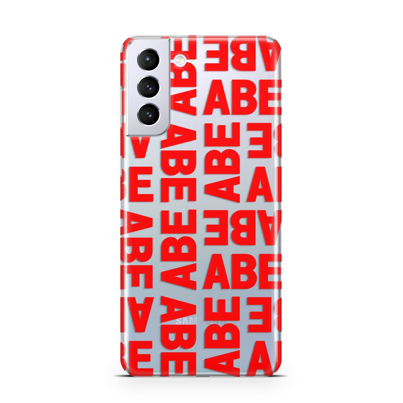 Block Red Custom Text Samsung S21 Plus Case