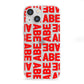 Block Red Custom Text iPhone 13 Mini Clear Bumper Case