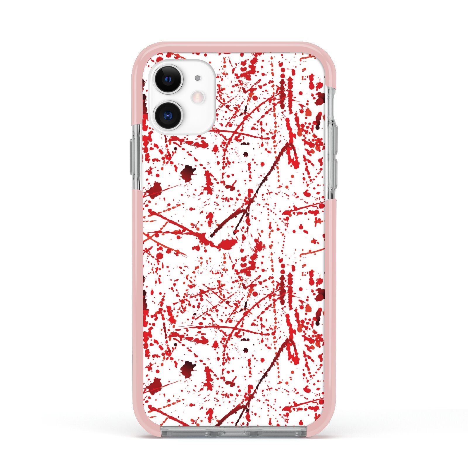 Blood Splatter Apple iPhone 11 in White with Pink Impact Case