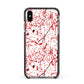 Blood Splatter Apple iPhone Xs Max Impact Case Black Edge on Black Phone