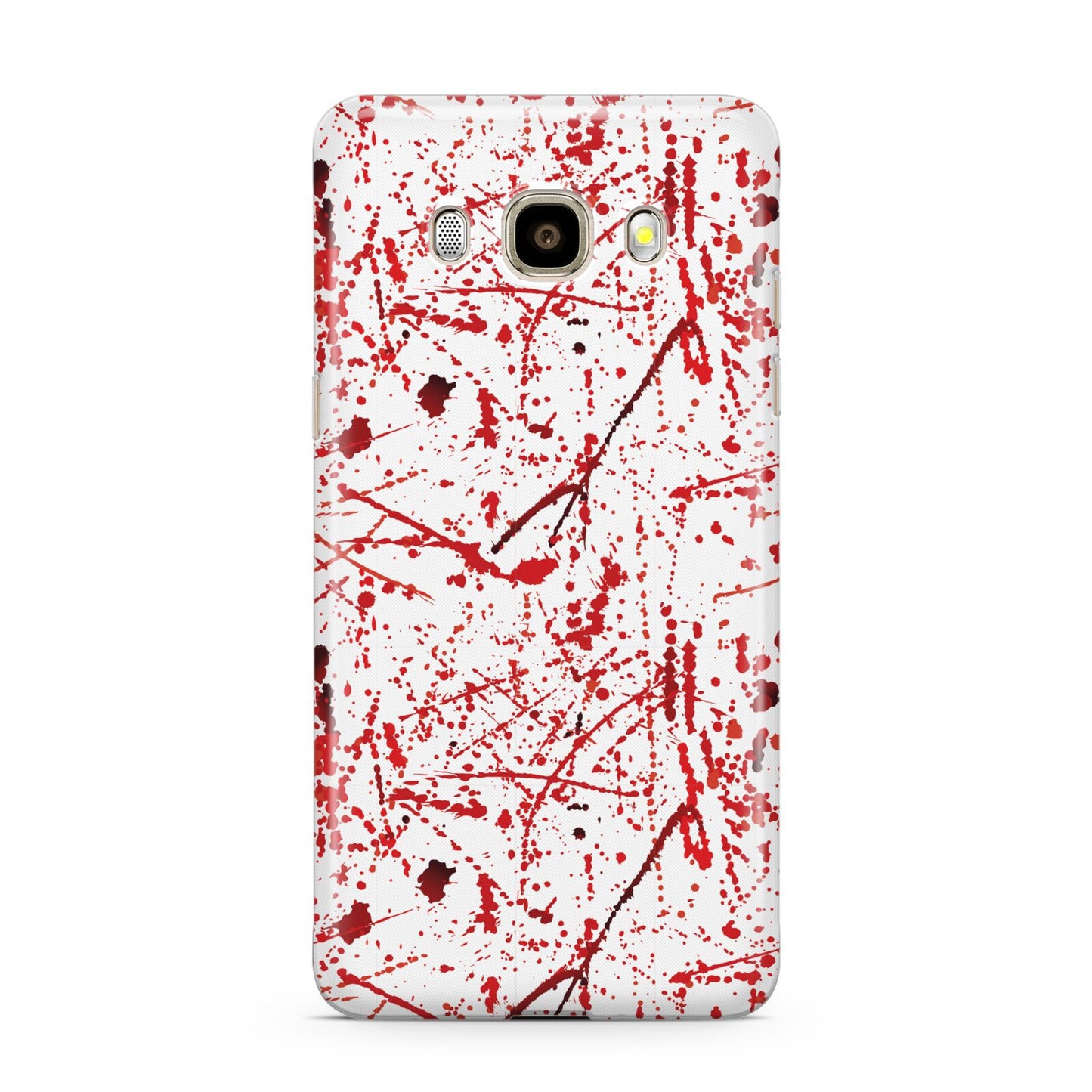 Blood Splatter Samsung Galaxy J7 2016 Case on gold phone