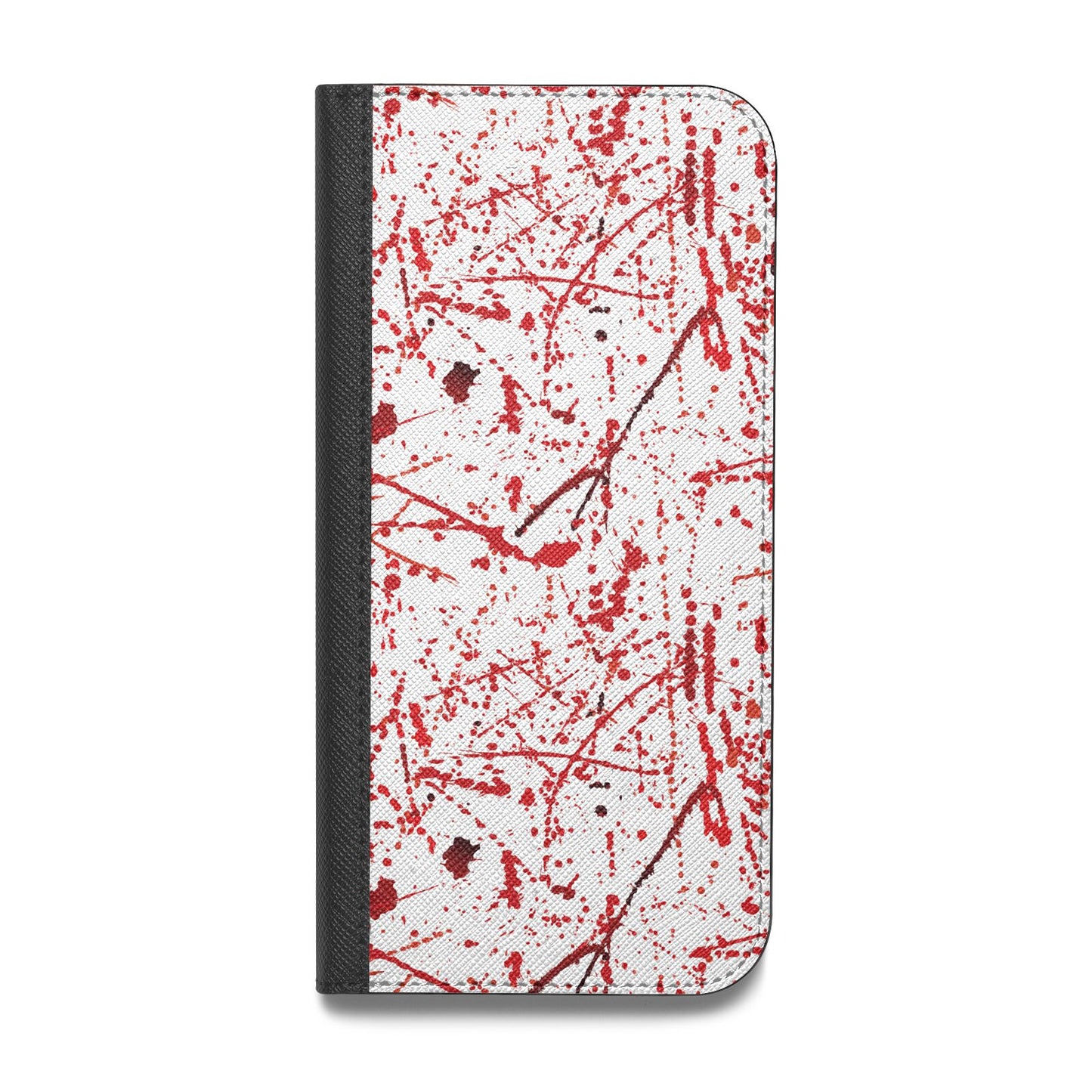 Blood Splatter Vegan Leather Flip iPhone Case