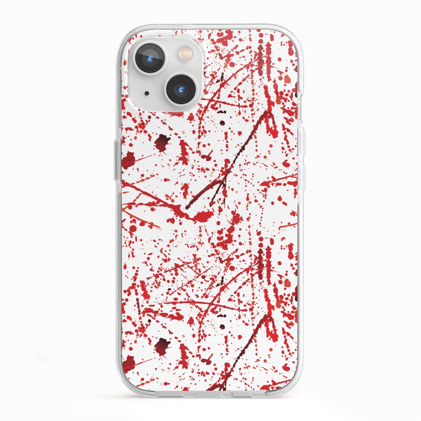 Blood Splatter iPhone 13 TPU Impact Case with White Edges