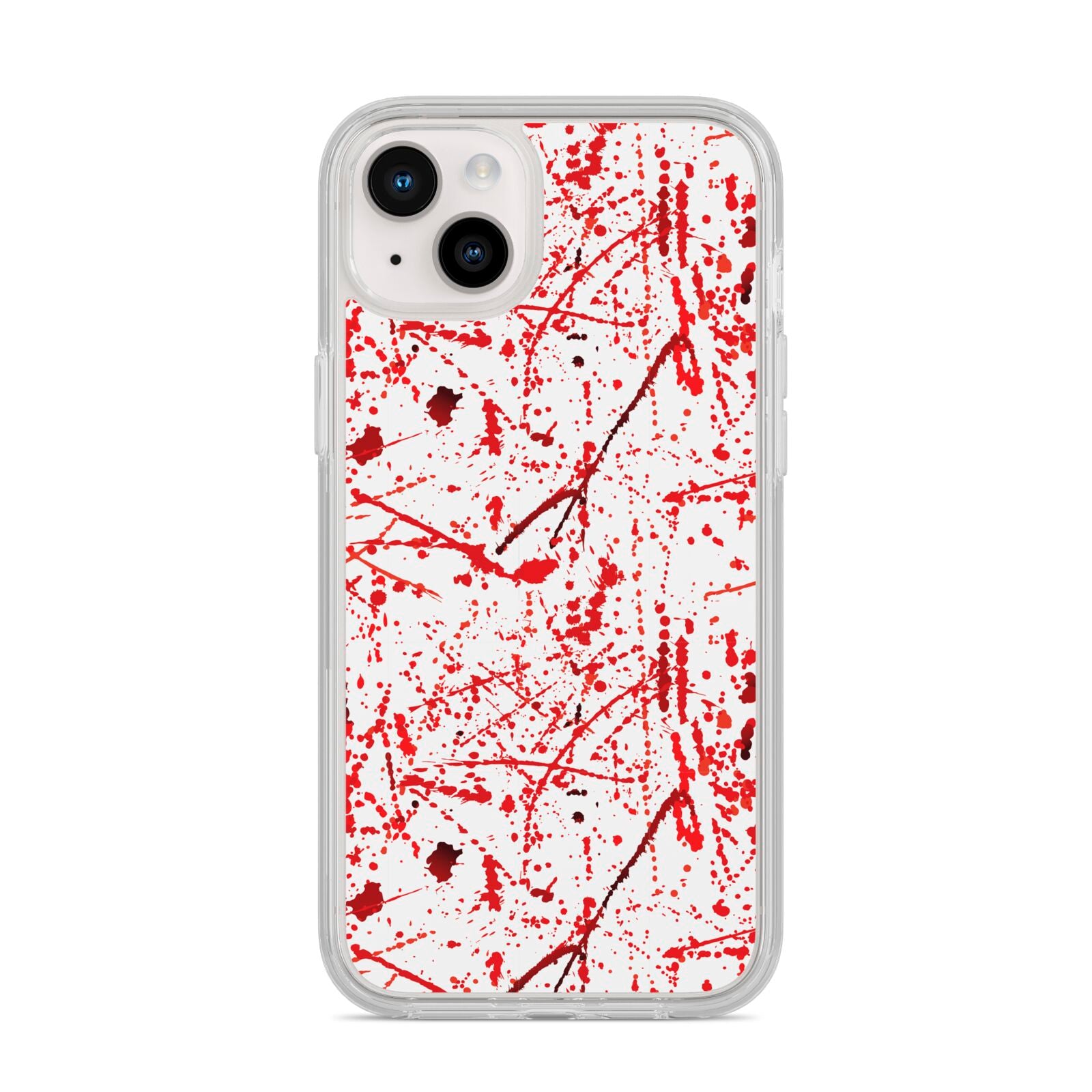 Blood Splatter iPhone 14 Plus Clear Tough Case Starlight