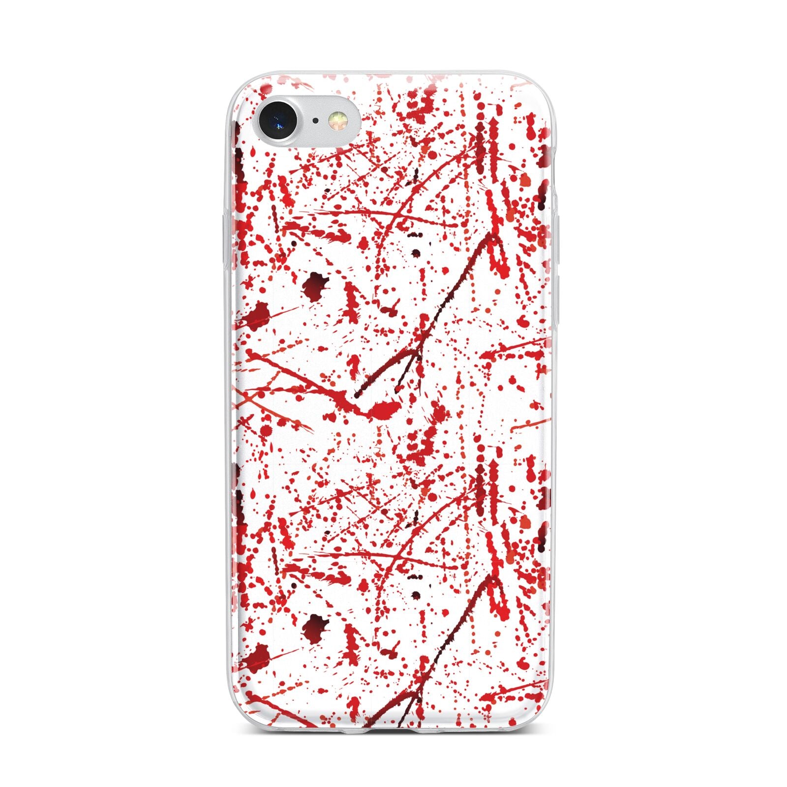 Blood Splatter iPhone 7 Bumper Case on Silver iPhone