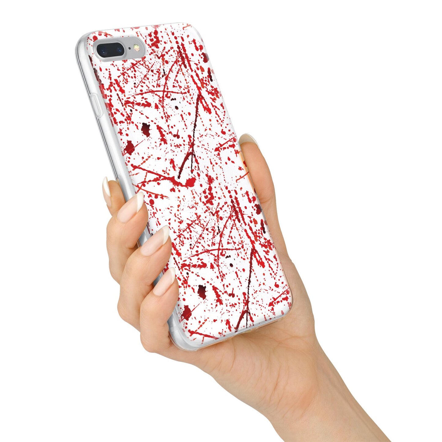 Blood Splatter iPhone 7 Plus Bumper Case on Silver iPhone Alternative Image