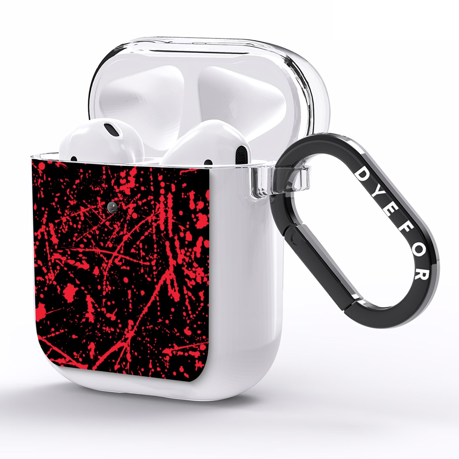 Blood Splatters AirPods Clear Case Side Image