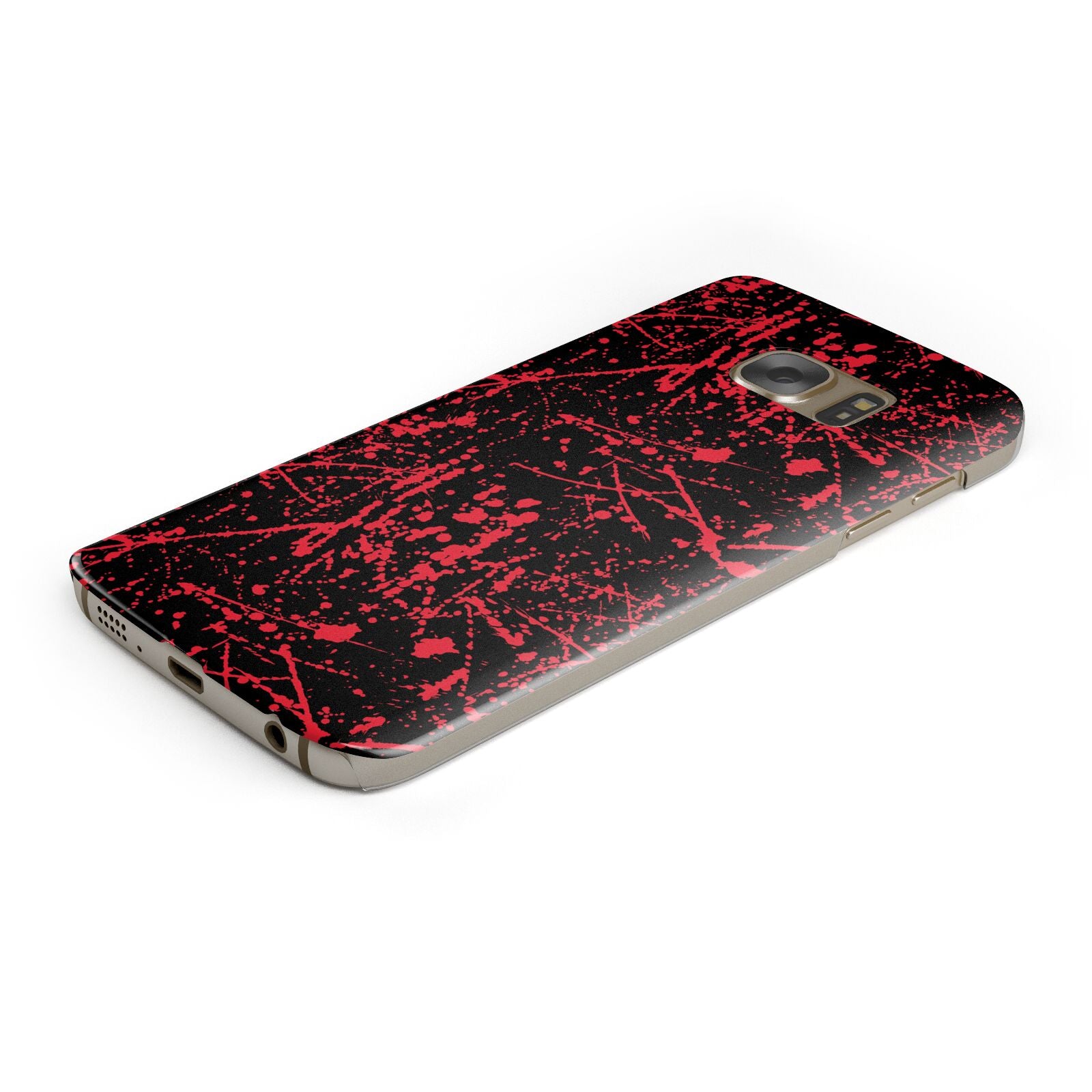 Blood Splatters Protective Samsung Galaxy Case Angled Image