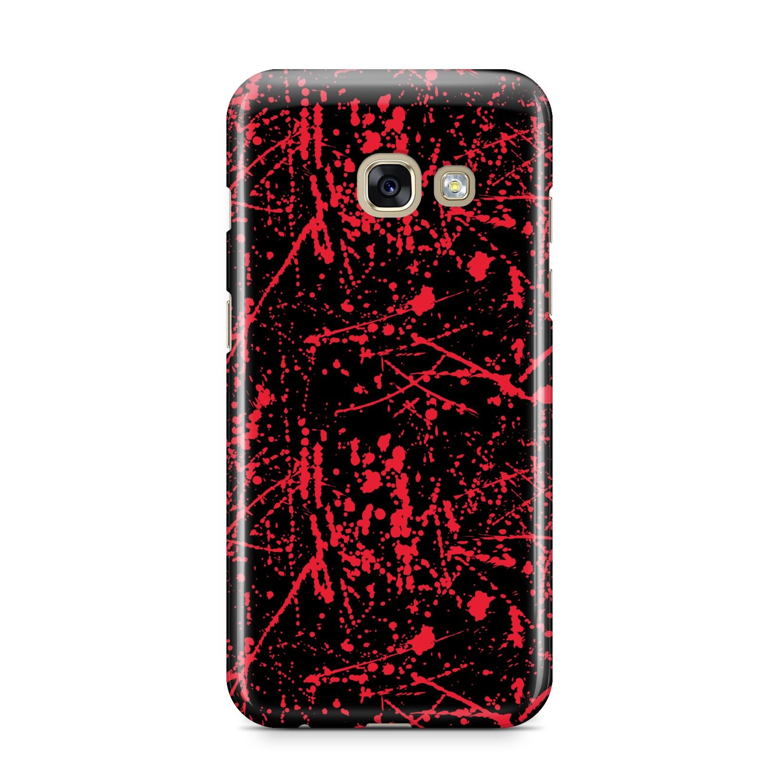 Blood Splatters Samsung Galaxy A3 2017 Case on gold phone