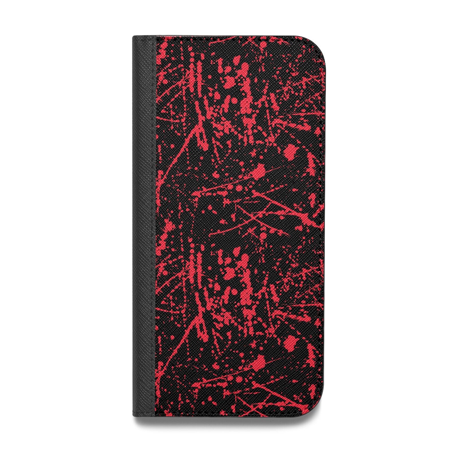 Blood Splatters Vegan Leather Flip iPhone Case