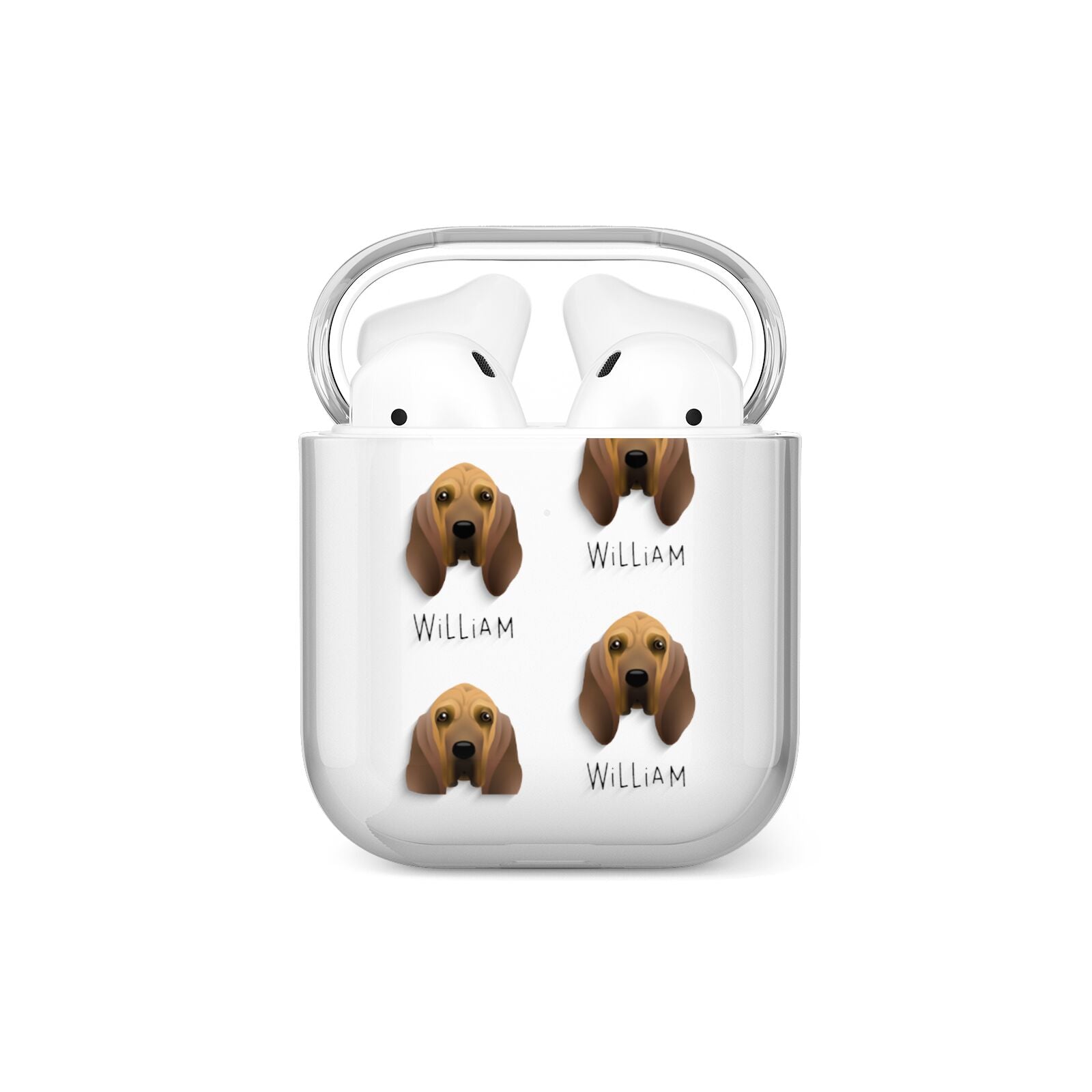 Bloodhound Icon with Name AirPods Case