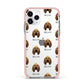 Bloodhound Icon with Name Apple iPhone 11 Pro in Silver with Pink Impact Case
