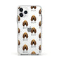 Bloodhound Icon with Name Apple iPhone 11 Pro in Silver with White Impact Case