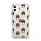 Bloodhound Icon with Name Apple iPhone 11 in White with White Impact Case