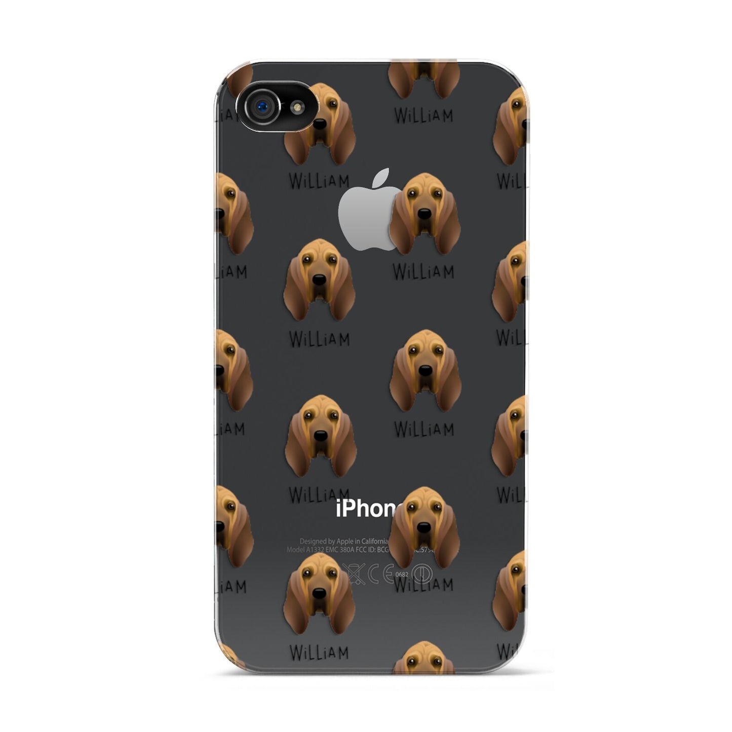 Bloodhound Icon with Name Apple iPhone 4s Case