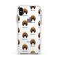 Bloodhound Icon with Name Apple iPhone Xs Impact Case White Edge on Silver Phone