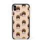 Bloodhound Icon with Name Apple iPhone Xs Max Impact Case Black Edge on Gold Phone