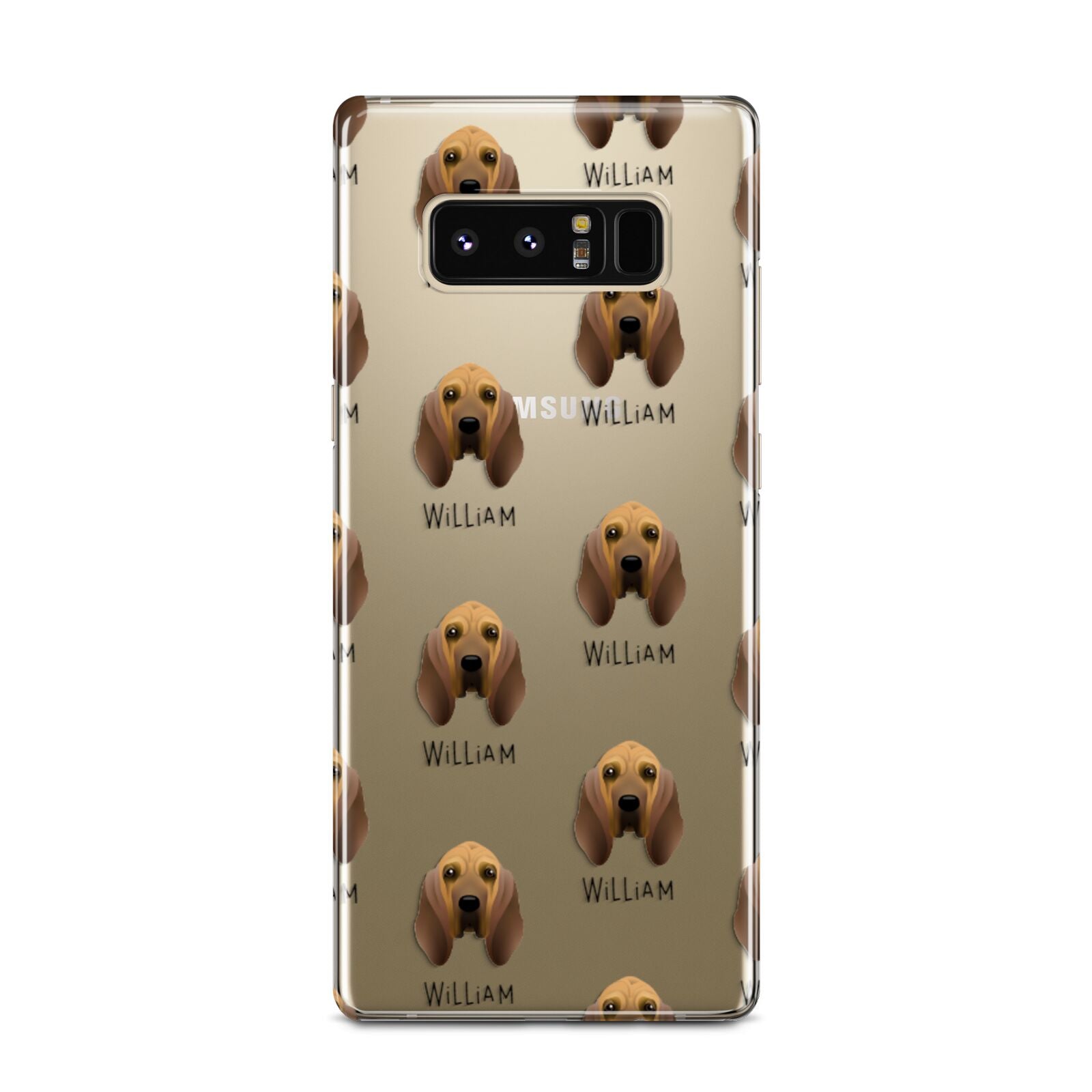 Bloodhound Icon with Name Samsung Galaxy Note 8 Case