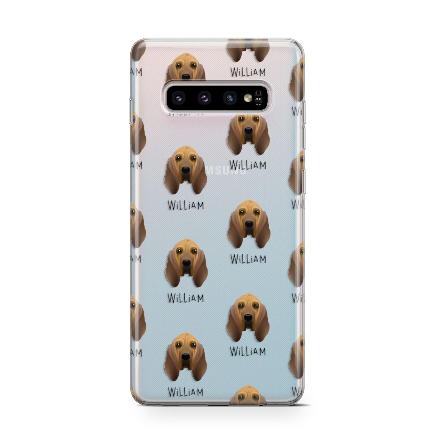 Bloodhound Icon with Name Samsung Galaxy S10 Case