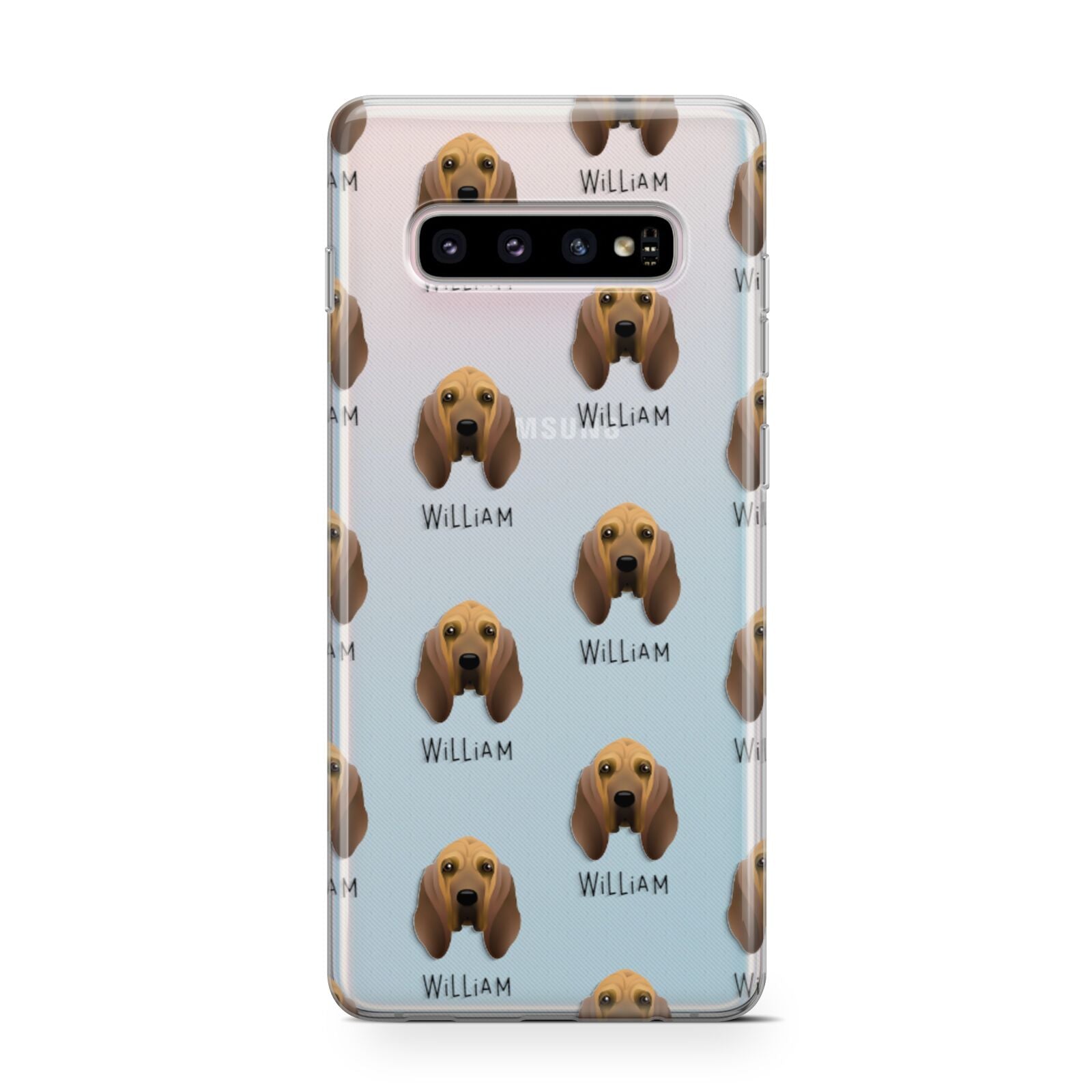 Bloodhound Icon with Name Samsung Galaxy S10 Case