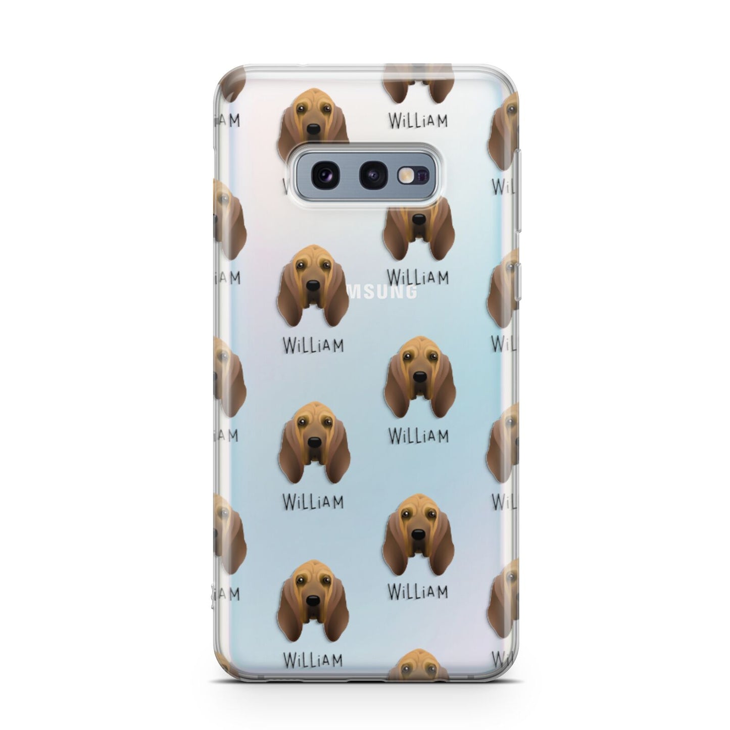 Bloodhound Icon with Name Samsung Galaxy S10E Case