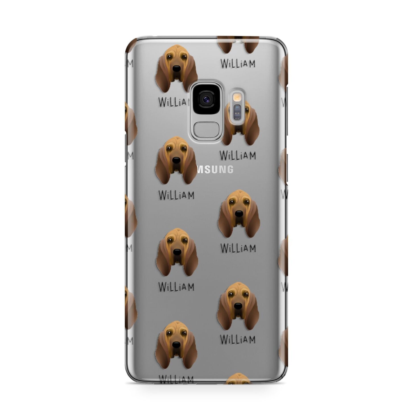 Bloodhound Icon with Name Samsung Galaxy S9 Case