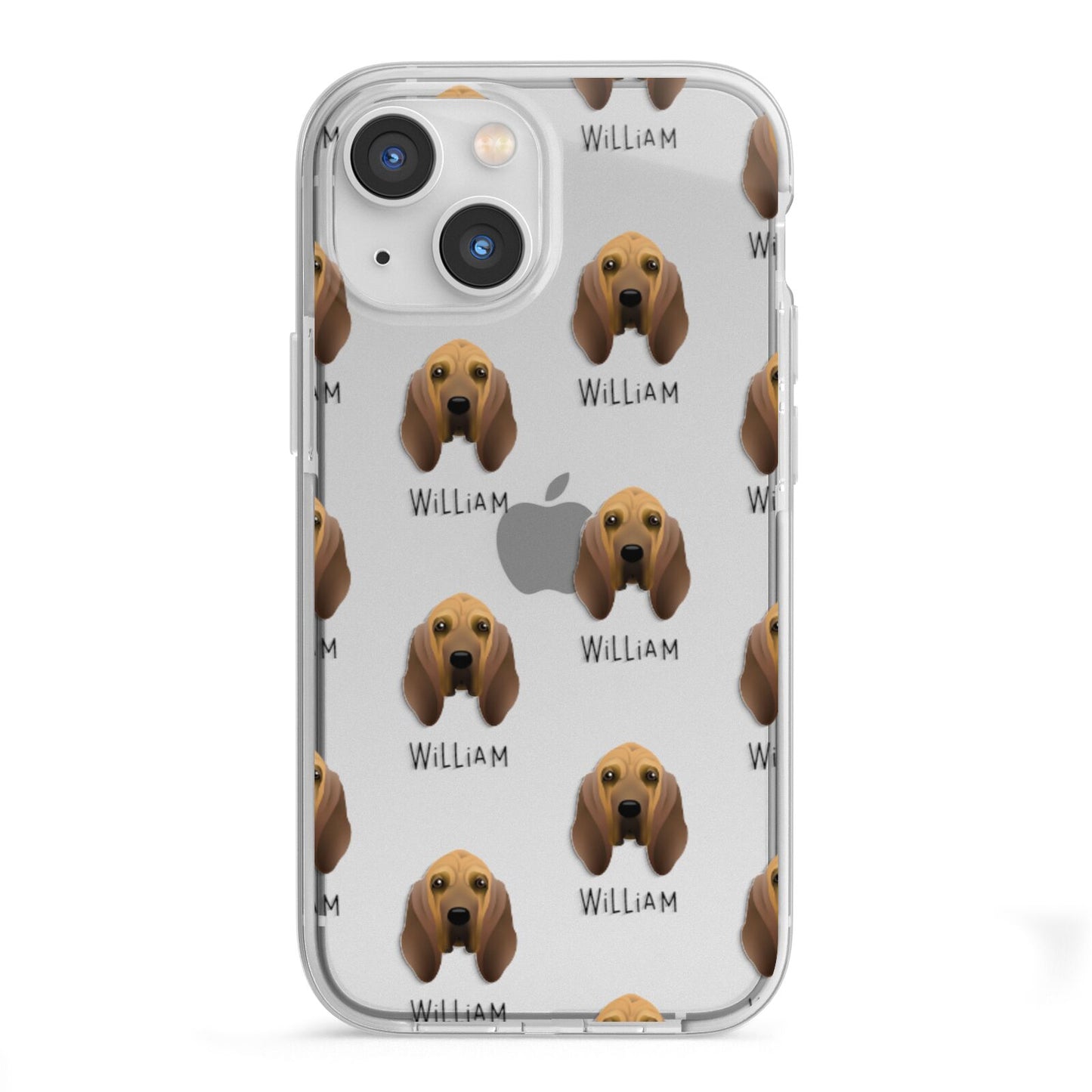 Bloodhound Icon with Name iPhone 13 Mini TPU Impact Case with White Edges