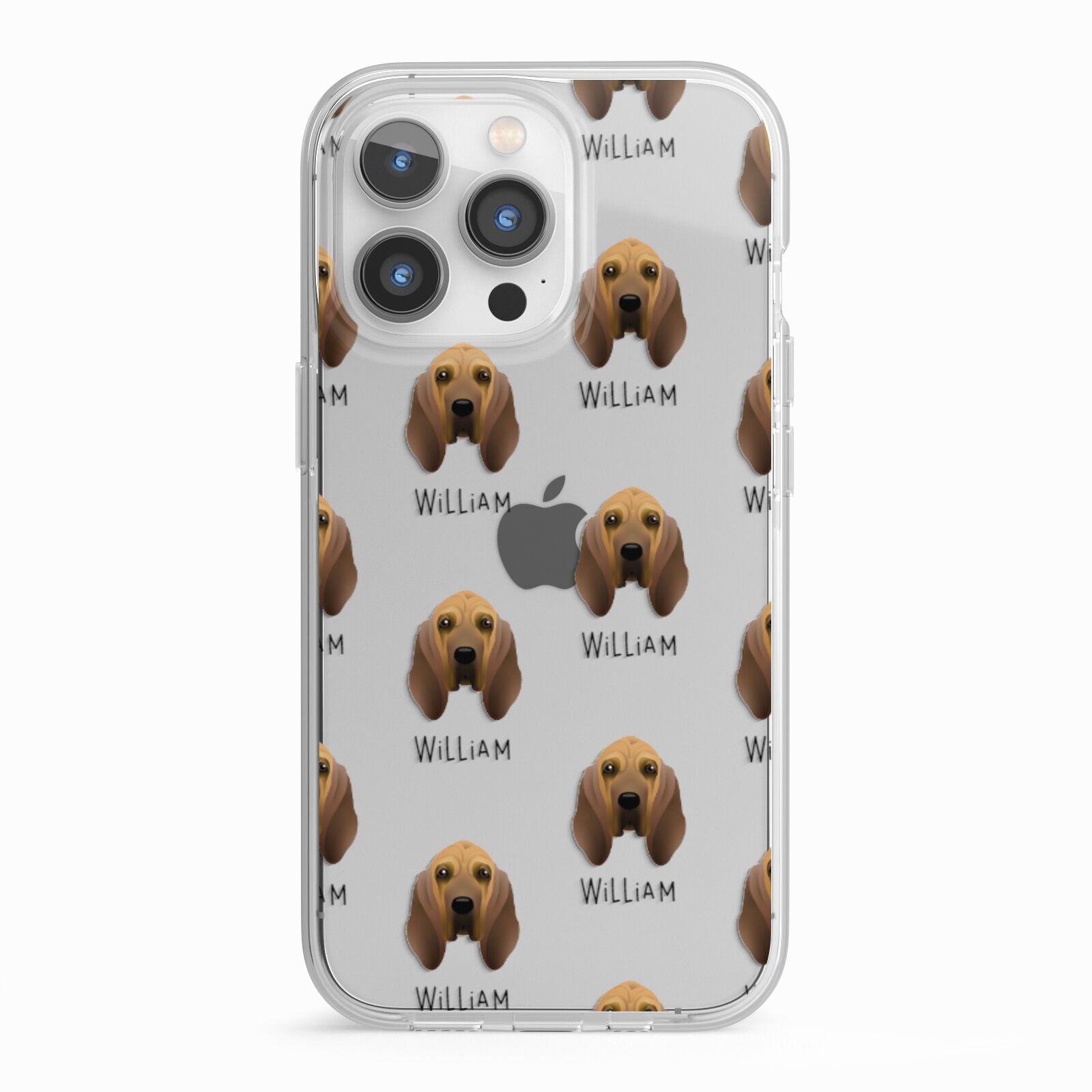 Bloodhound Icon with Name iPhone 13 Pro TPU Impact Case with White Edges