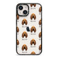Bloodhound Icon with Name iPhone 14 Black Impact Case on Silver phone