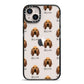 Bloodhound Icon with Name iPhone 14 Plus Black Impact Case on Silver phone