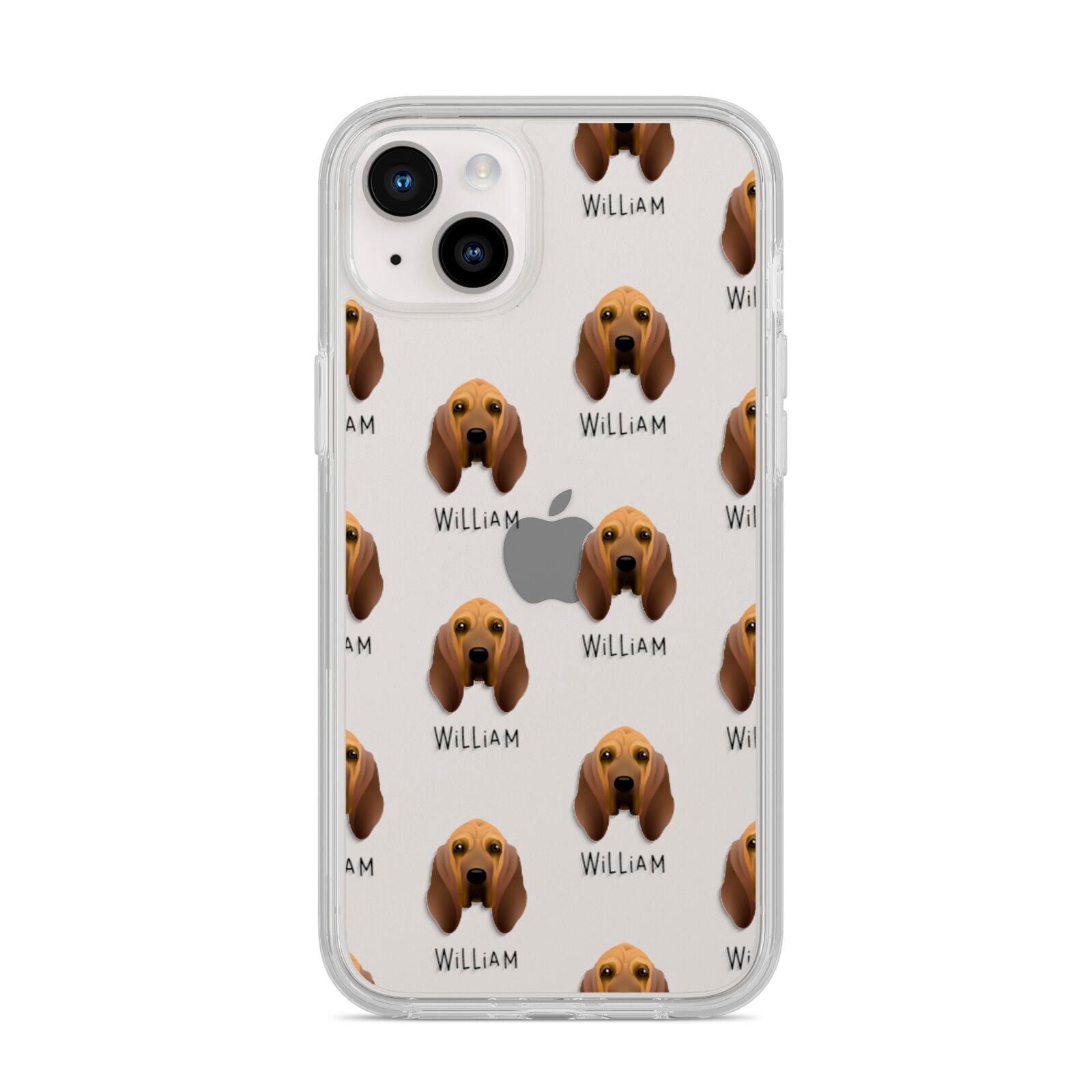 Bloodhound Icon with Name iPhone 14 Plus Clear Tough Case Starlight