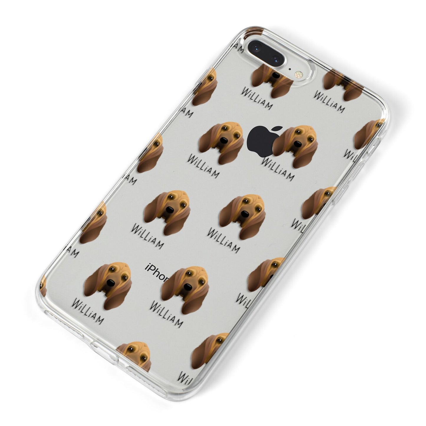 Bloodhound Icon with Name iPhone 8 Plus Bumper Case on Silver iPhone Alternative Image