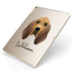 Bloodhound Personalised Apple iPad Case on Gold iPad Side View