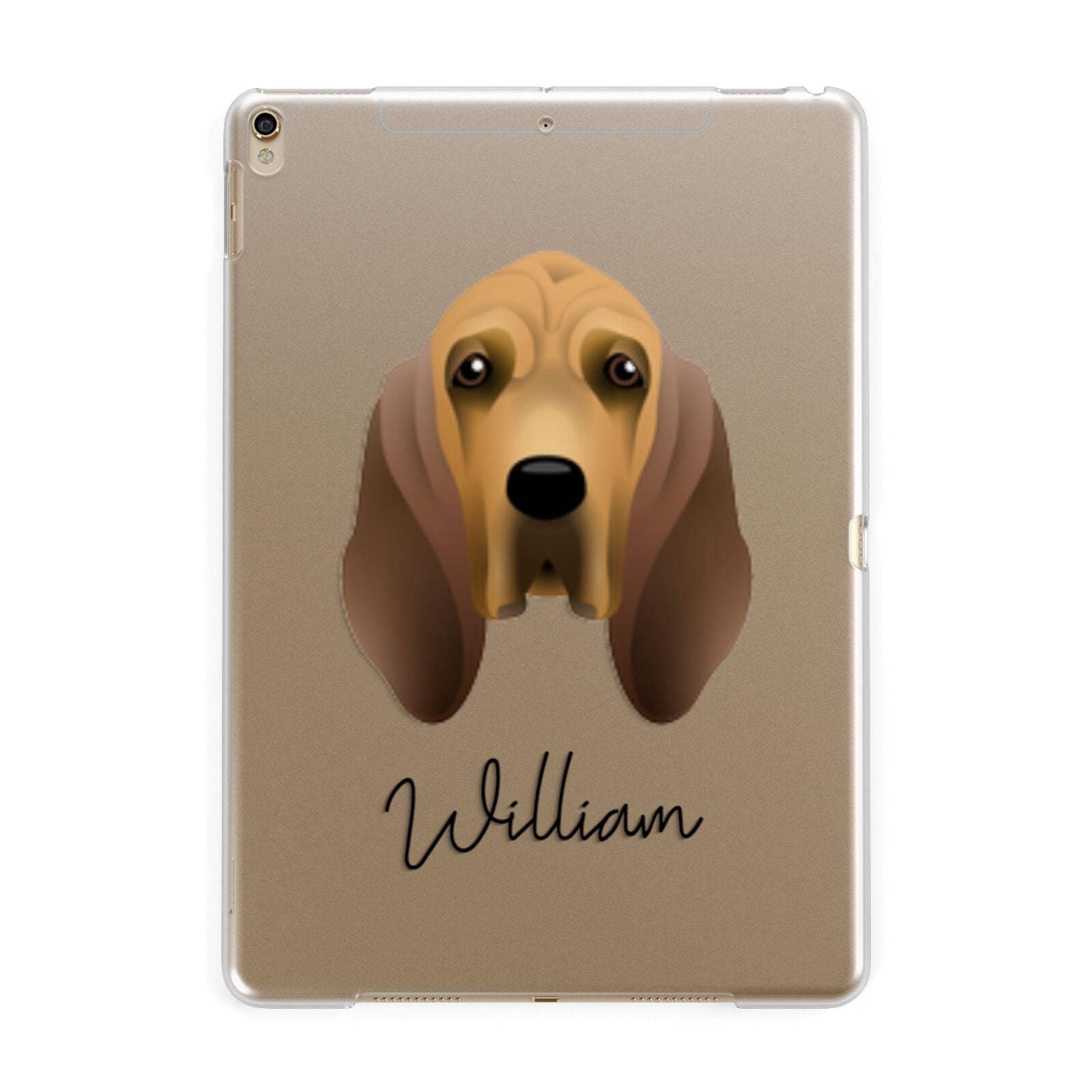 Bloodhound Personalised Apple iPad Gold Case