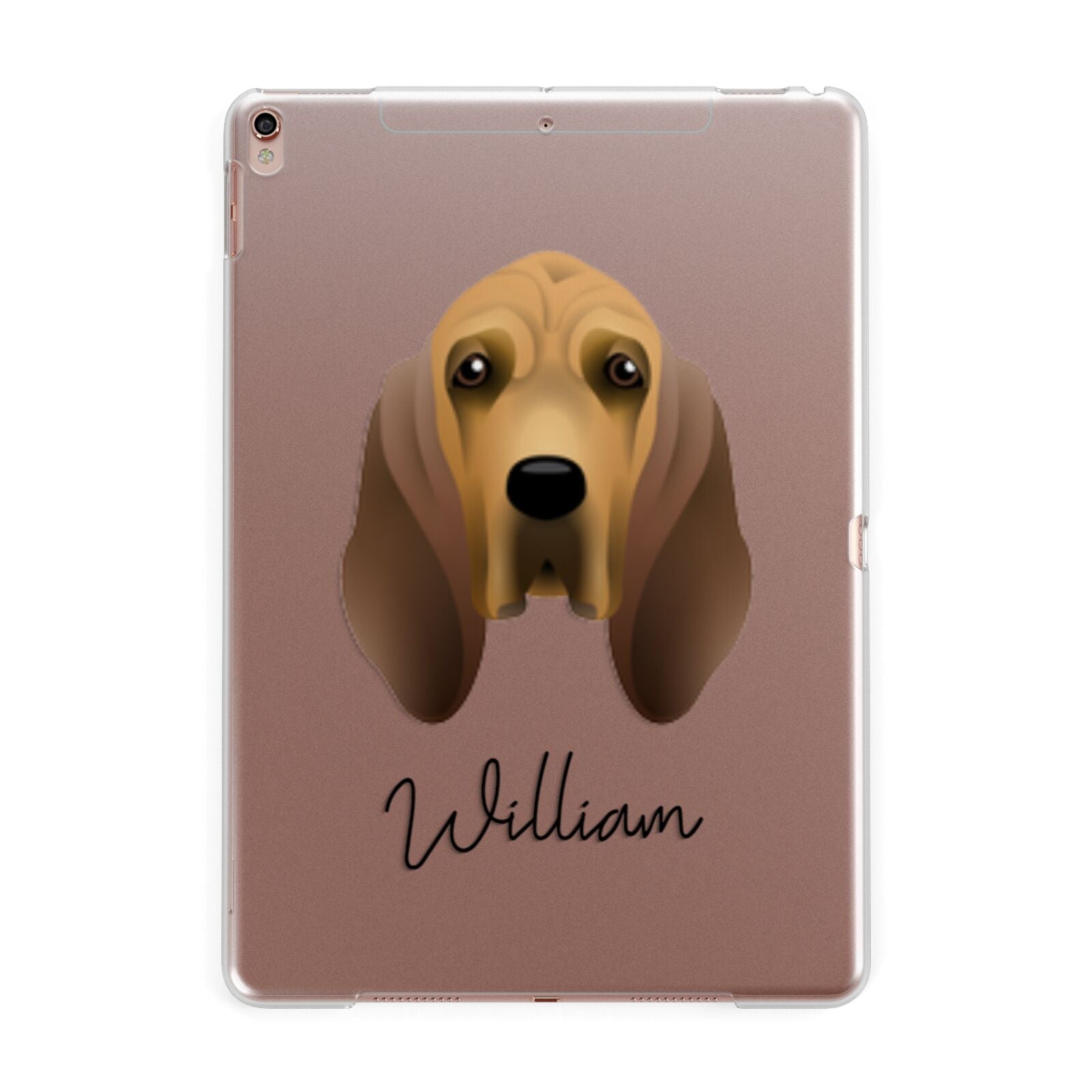 Bloodhound Personalised Apple iPad Rose Gold Case