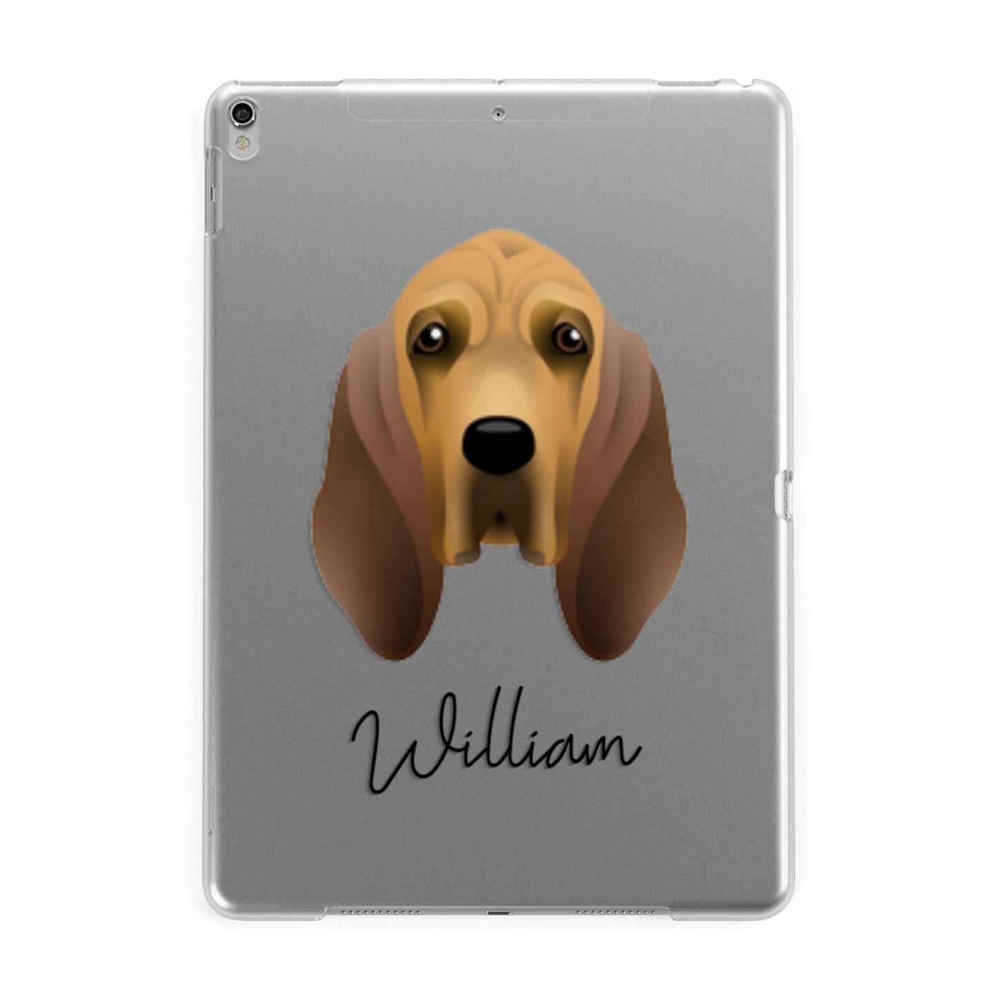 Bloodhound Personalised Apple iPad Silver Case