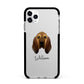 Bloodhound Personalised Apple iPhone 11 Pro Max in Silver with Black Impact Case