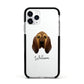 Bloodhound Personalised Apple iPhone 11 Pro in Silver with Black Impact Case
