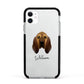 Bloodhound Personalised Apple iPhone 11 in White with Black Impact Case