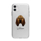 Bloodhound Personalised Apple iPhone 11 in White with Bumper Case