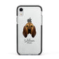 Bloodhound Personalised Apple iPhone XR Impact Case Black Edge on Silver Phone