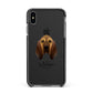 Bloodhound Personalised Apple iPhone Xs Max Impact Case Black Edge on Black Phone