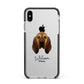 Bloodhound Personalised Apple iPhone Xs Max Impact Case Black Edge on Silver Phone