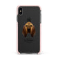 Bloodhound Personalised Apple iPhone Xs Max Impact Case Pink Edge on Black Phone