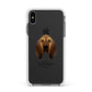 Bloodhound Personalised Apple iPhone Xs Max Impact Case White Edge on Black Phone