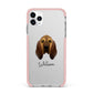 Bloodhound Personalised iPhone 11 Pro Max Impact Pink Edge Case