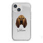Bloodhound Personalised iPhone 13 Mini TPU Impact Case with White Edges