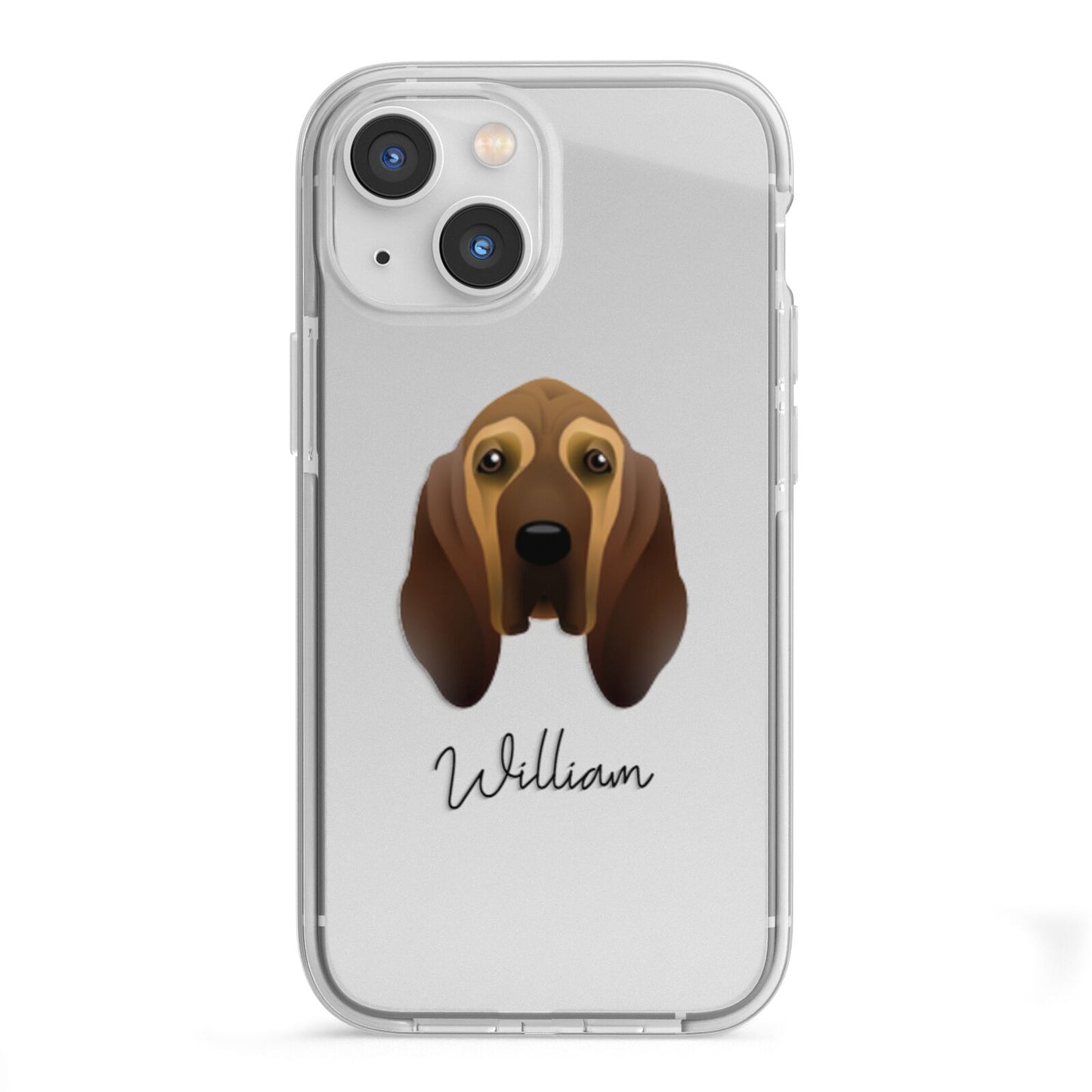 Bloodhound Personalised iPhone 13 Mini TPU Impact Case with White Edges