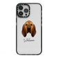 Bloodhound Personalised iPhone 13 Pro Max Black Impact Case on Silver phone